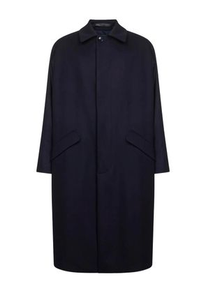 Giorgio Armani single-breasted cashmere coat - Blue