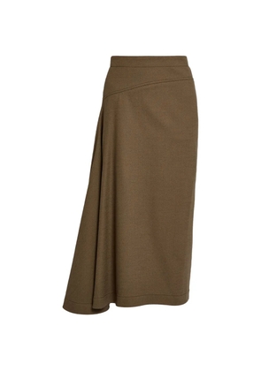 ERDEM draped midi skirt - Green