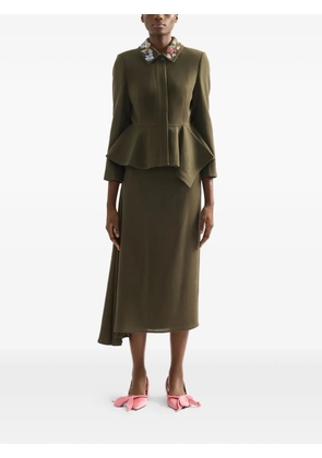 ERDEM draped midi skirt - Green