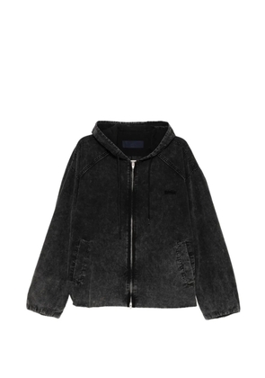 Juun.J hooded zip jacket - Black