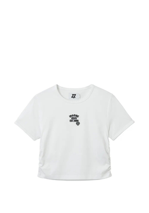 izzue graphic-detail cotton T-shirt - White