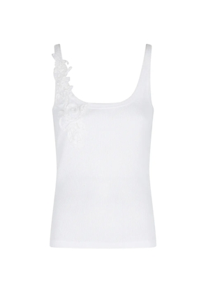 ERMANNO FIRENZE appliqué tank top - White