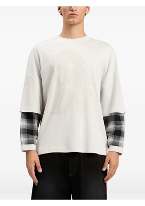 Palm Angels skull double long-sleeve shirt - White