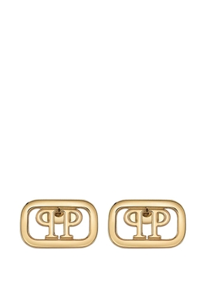 Philipp Plein lettering square earings - Gold
