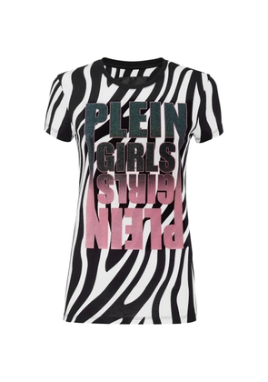 Philipp Plein zebra-print round-neck T-shirt - Black