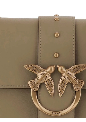 PINKO mini Love One leather shoulder bag - Green