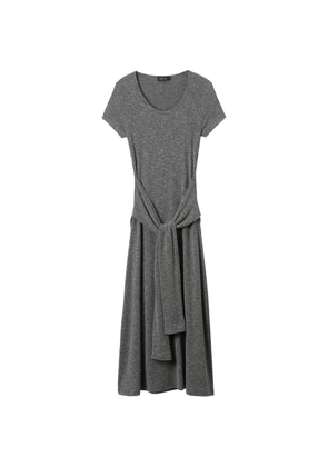 tout a coup tie-waist short-sleeve dress - Grey