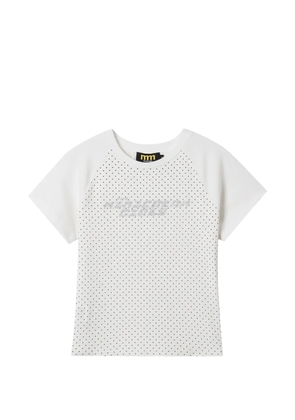Mini Cream polka-dot T-shirt - White