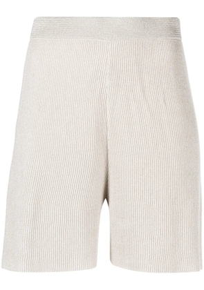 Fabiana Filippi high-waisted knitted shorts - Neutrals