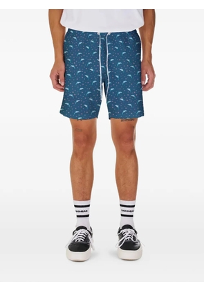 Nahmias dolphin-print swim trunks - Blue