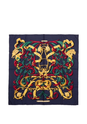 Hermès Pre-Owned patterned scarf - Blue