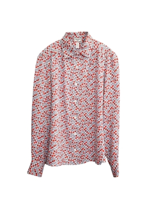 Celine Pre-Owned 1970s printed silk shirt - White