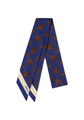 Mulberry Heart Pockets printed scarf - Blue
