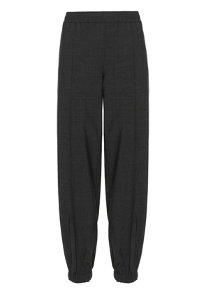 Fabiana Filippi exposed-seam tapered-leg trousers - Grey