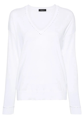 Fabiana Filippi sequin-detail cotton jumper - White