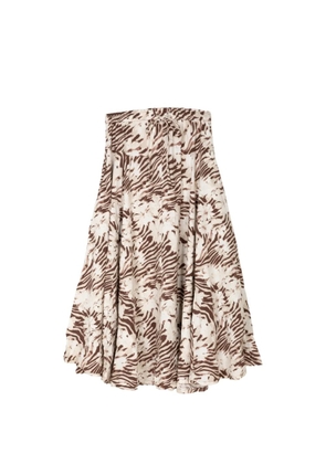 Free People zebra-print skirt - Brown