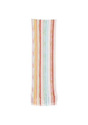 Missoni multicoloured zigzag scarf - Neutrals