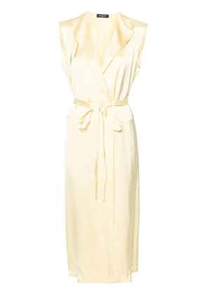 Fabiana Filippi belted satin shirtdress - Yellow