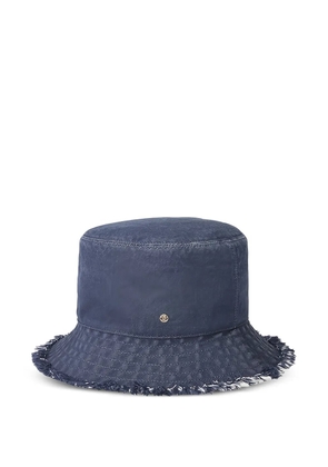 Maison Michel Jason fringed appliqué hat - Blue