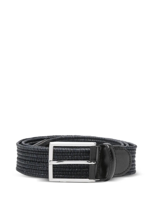 Canali braided leather belt - Blue