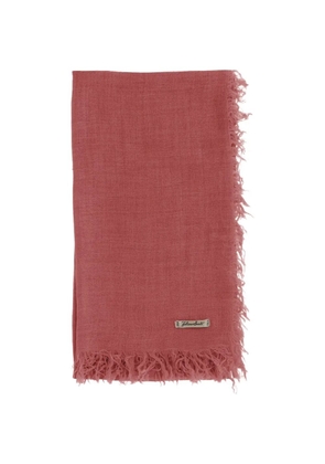 Faliero Sarti fringed square scarf - Red