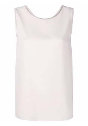 Fabiana Filippi metallic-trim knitted top - Neutrals