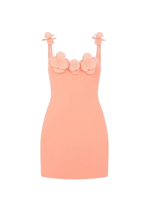 David Koma floral detail mini dress - Orange