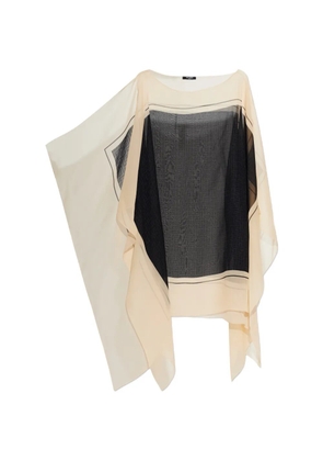 Balmain colour-block draped beach dress - Neutrals