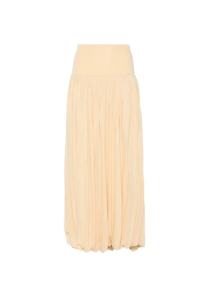 TOTEME gathered midi skirt - Neutrals