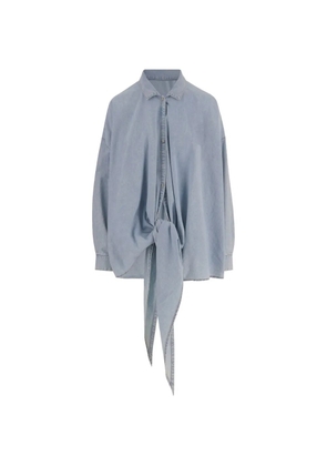 DARKPARK knotted cotton shirt - Blue