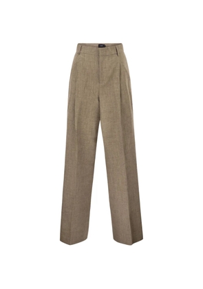 Fay regular-fit pleated trousers - Neutrals
