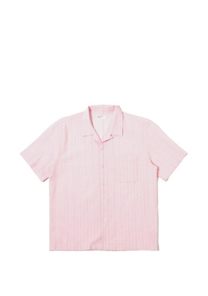 Universal Works striped short-sleeve shirt - Pink