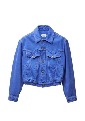 Versace buttoned crop jacket - Blue