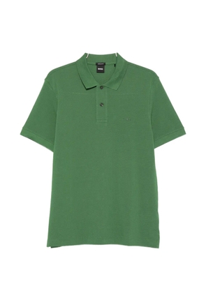 BOSS Pallas button embroidered polo shirt - Green