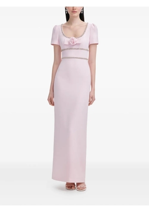 Self-Portrait crystal-embellished dress - Pink