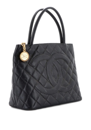 CHANEL Pre-Owned Medallion Quilted Caviar tote bag - Black