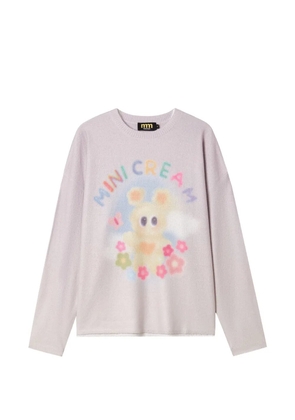 Mini Cream graphic-print sweater - Purple