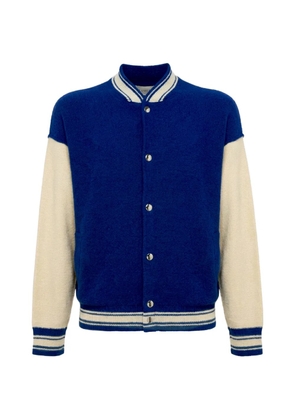 Laneus knitted bomber jacket - Blue