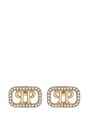 Philipp Plein lettering crystal earrings - Gold
