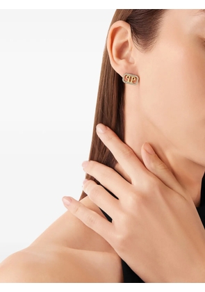 Philipp Plein lettering crystal earrings - Gold