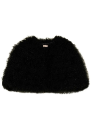 TWINSET feather cape - Black
