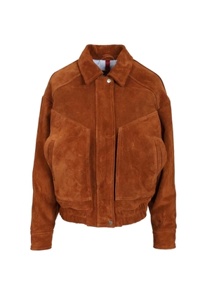 blusotto Daniela oversized bomber jacket - Brown