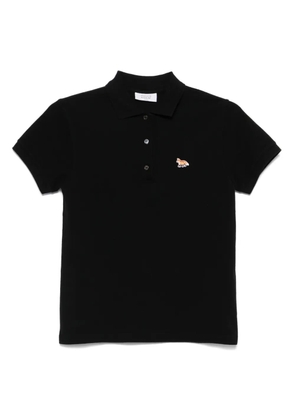 Maison Kitsuné Baby Fox-patch polo top - Black