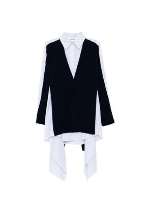 Monse combo knit shirt dress - Blue
