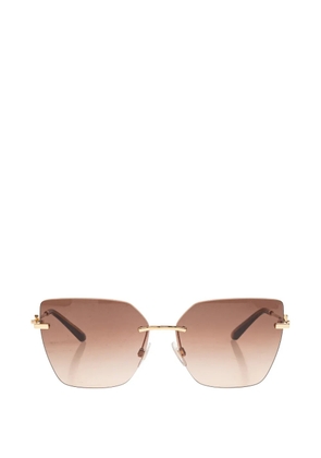Dolce & Gabbana Eyewear browline rimless sunglasses - Brown