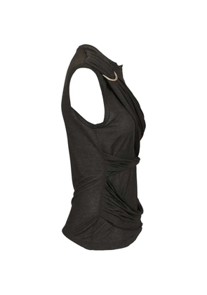 Durazzi Milano draped ring-detail top - Black