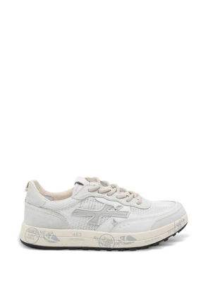 Premiata Nous perforated logo-detail sneakers - White