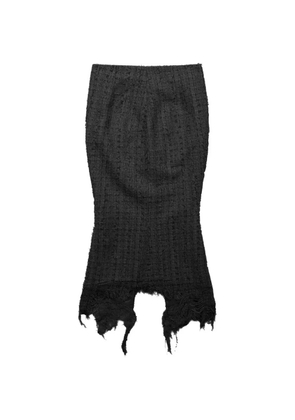 Matières Fécales fringed midi skirt - Black