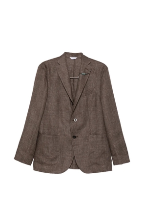Boglioli checked single-breasted jacket - Brown