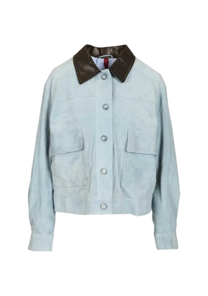blusotto Matilde contrast-collar jacket - Blue